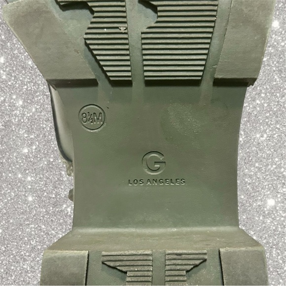 Guess Olive Green Combat Boots w/ Silver Buckle size 8.5 - Picture 7 of 10